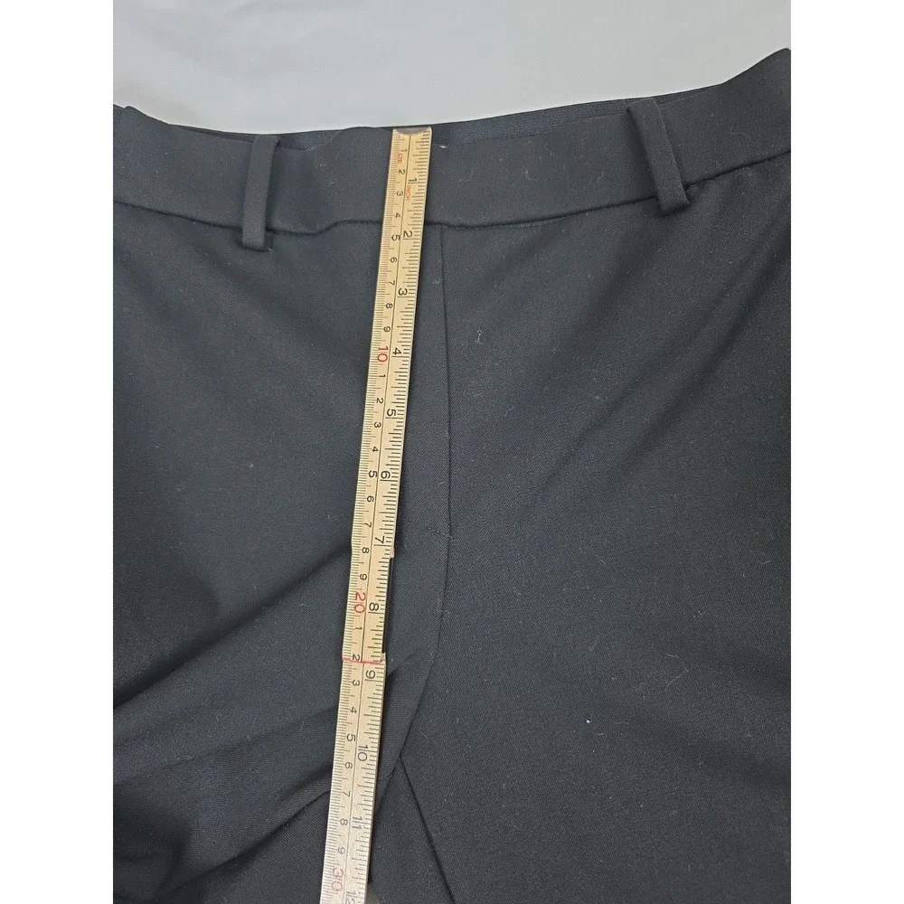 Hm Black Pants Pull On Size 8 Womens Elastic Waist Stripes
